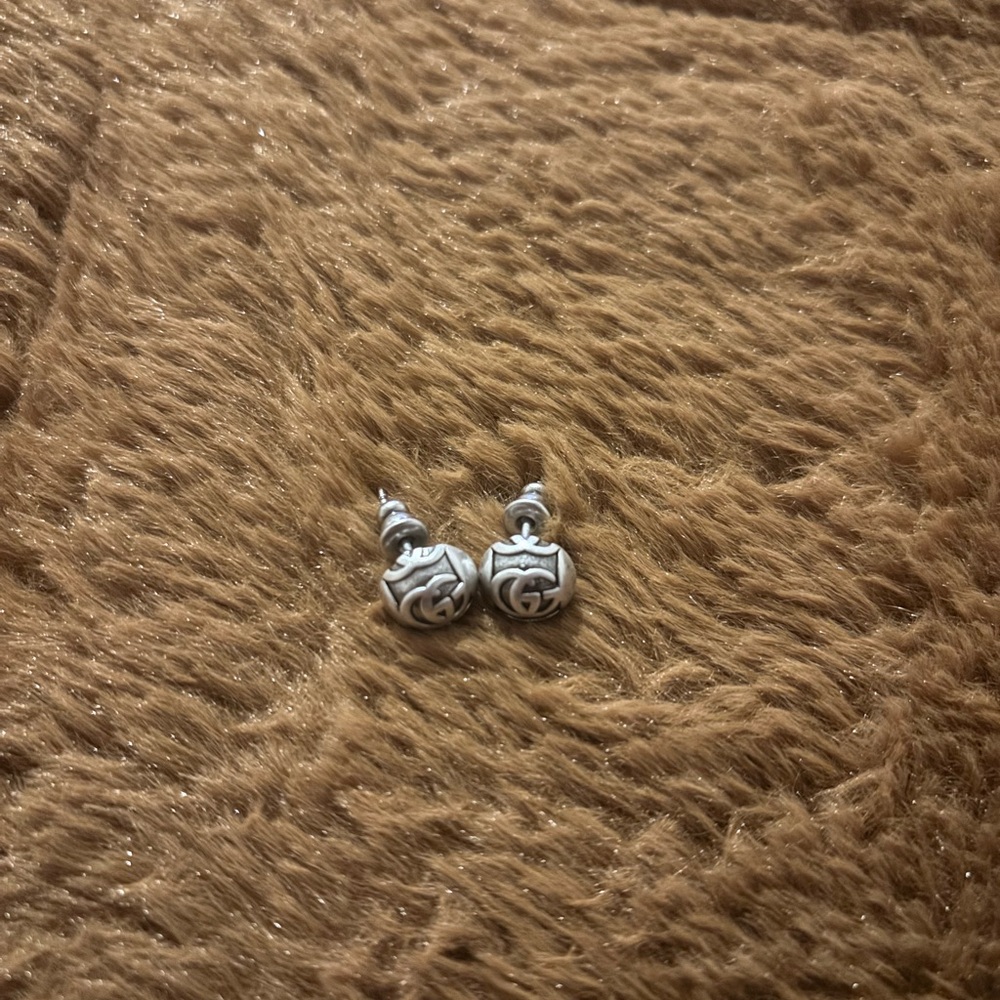 Gucci Silver Iconic GG Stud Earrings